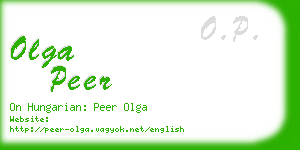 olga peer business card